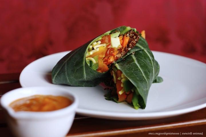 Rainbow Quinoa Collard Wraps