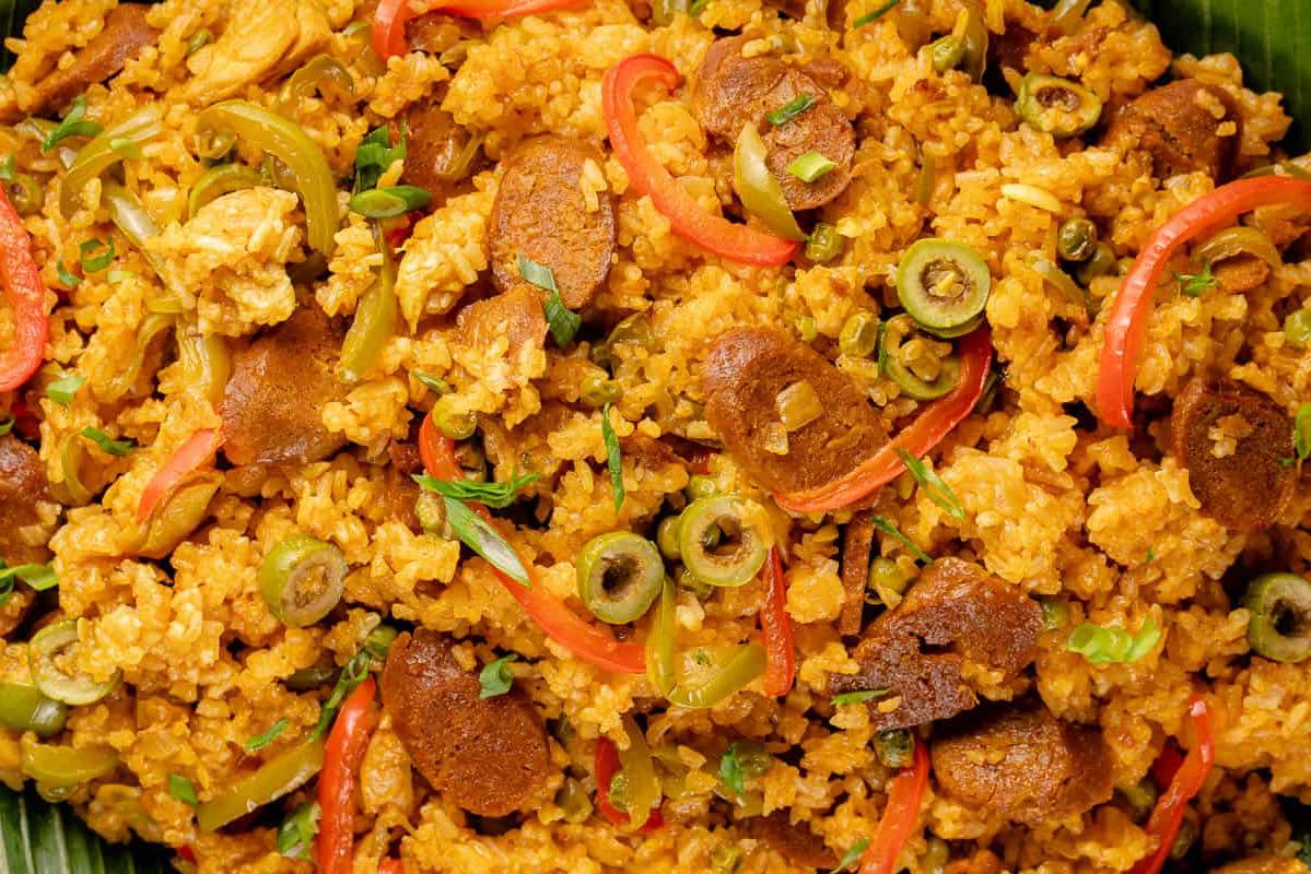 Κοντινή φωτογραφία Vegan Arroz Valenciana