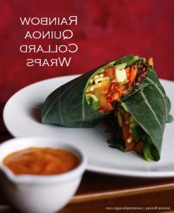 Rainbow Quinoa Collard Wraps