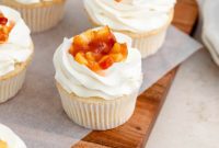 Sun Kissed Peach Cupcakes