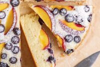 Summer Peach Blueberry Cake