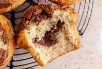 Decadent Banana Nutella Muffins