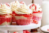 Peppermint Kissed White Chocolate Cupcakes