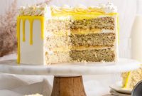 Zesty Lemon Poppy Seed Layer Cake