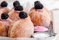 Irresistible Blackberry Cheesecake Donuts