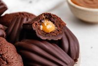 Decadent Chocolate Madeleines with Dulce de Leche