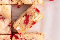 Decadent Raspberry White Chocolate Blondies