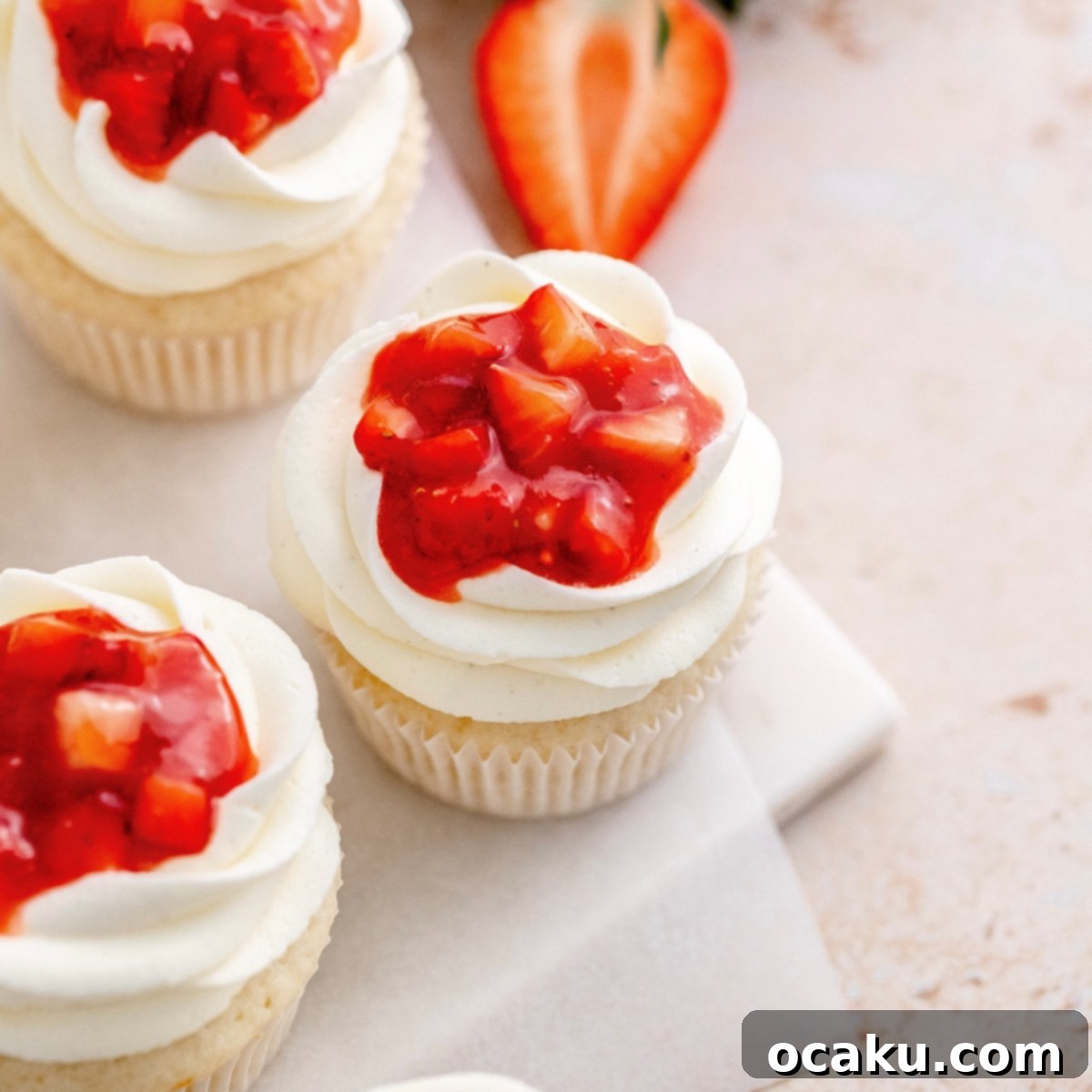 Sweet Strawberry Vanilla Cupcakes 1 featured 5703