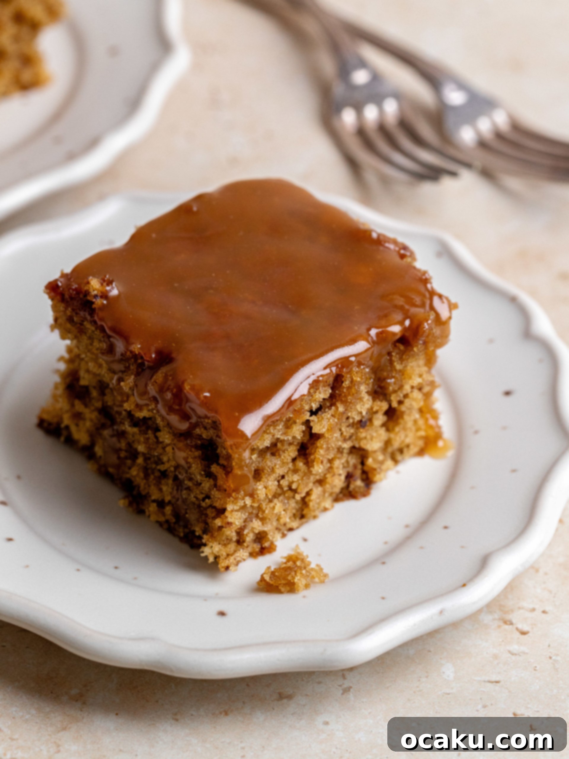Finished Sticky Toffee Pudding slice
