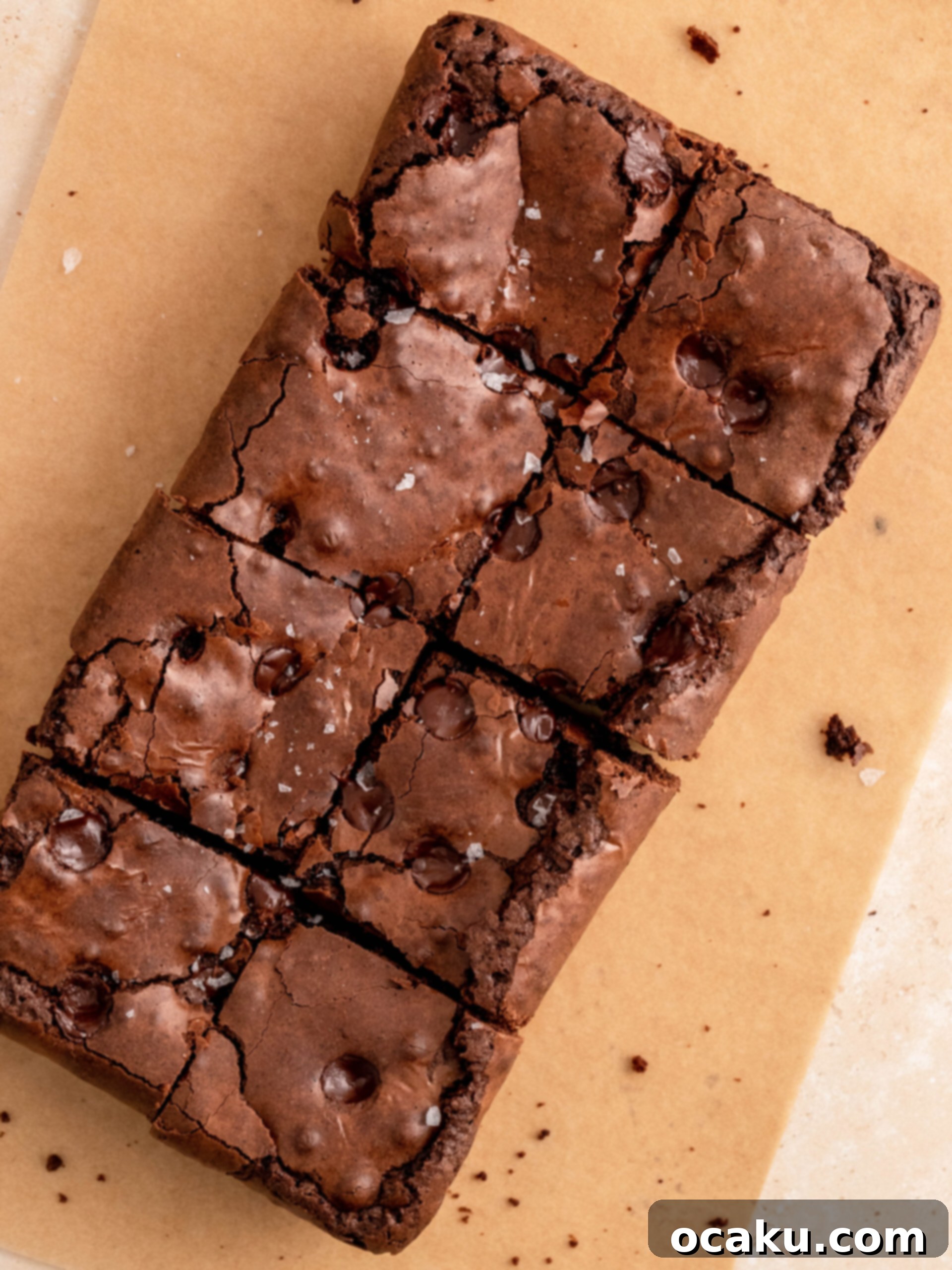 Gooey Small Batch Brownies with a shiny crinkly top