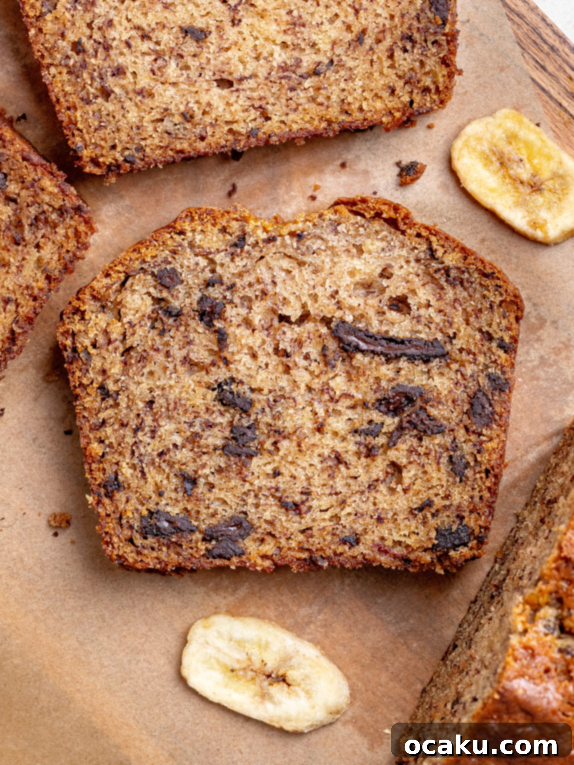 Aperol Spritz Cheesecake Close-up of the banana bread batter with chopped dark chocolate folded in.