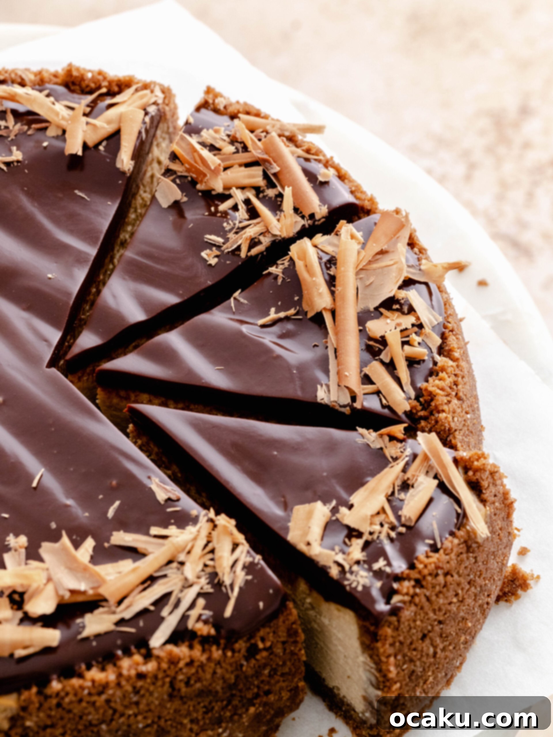 Espresso cheesecake cut into pieces on a tray.