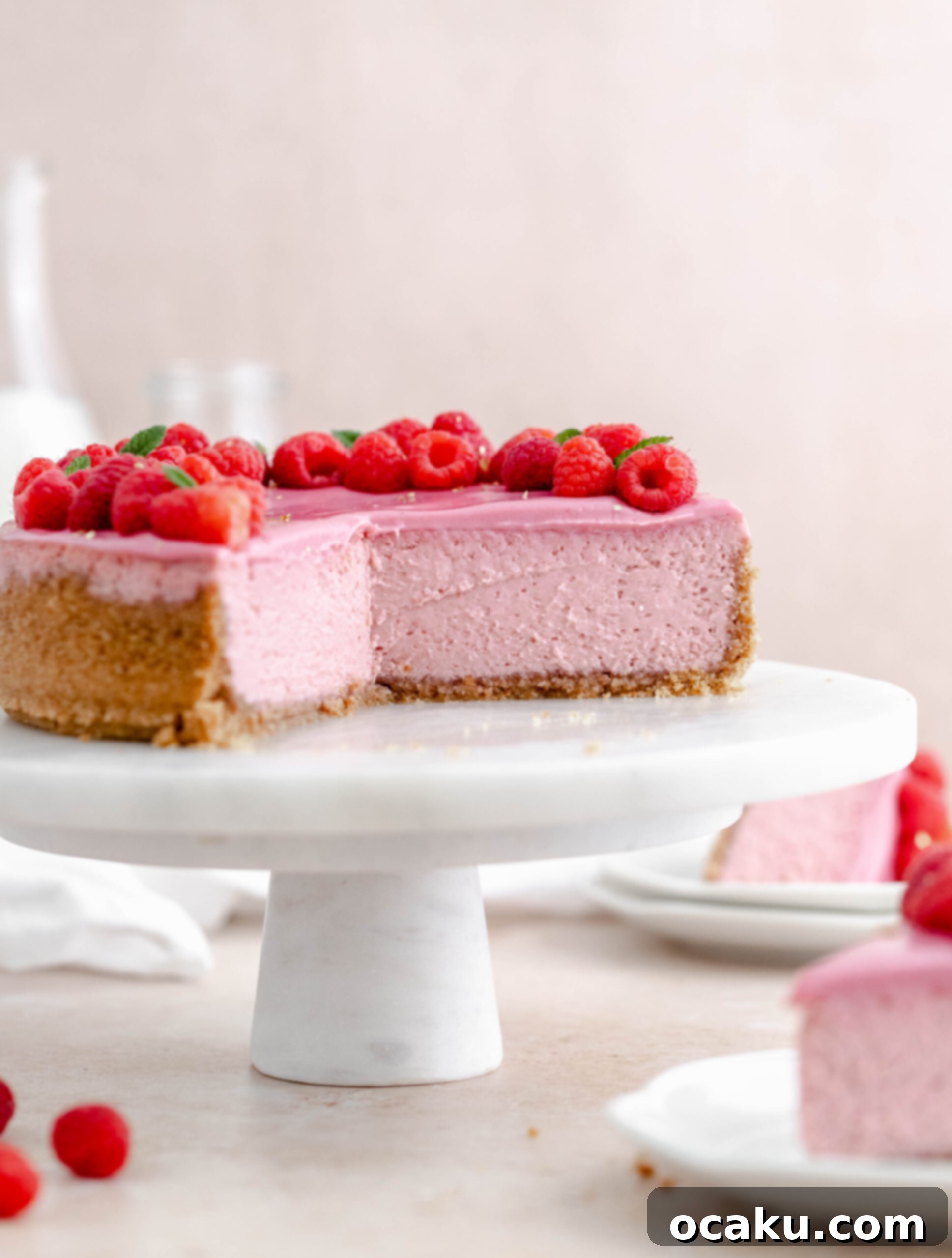 Close-up of the prepared cookie crust in a springform pan