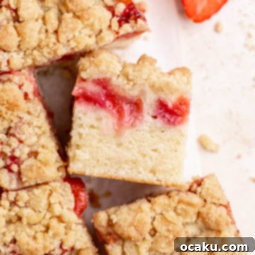 Strawberry Streusel Cake 10 Freshly baked strawberry crumble cake