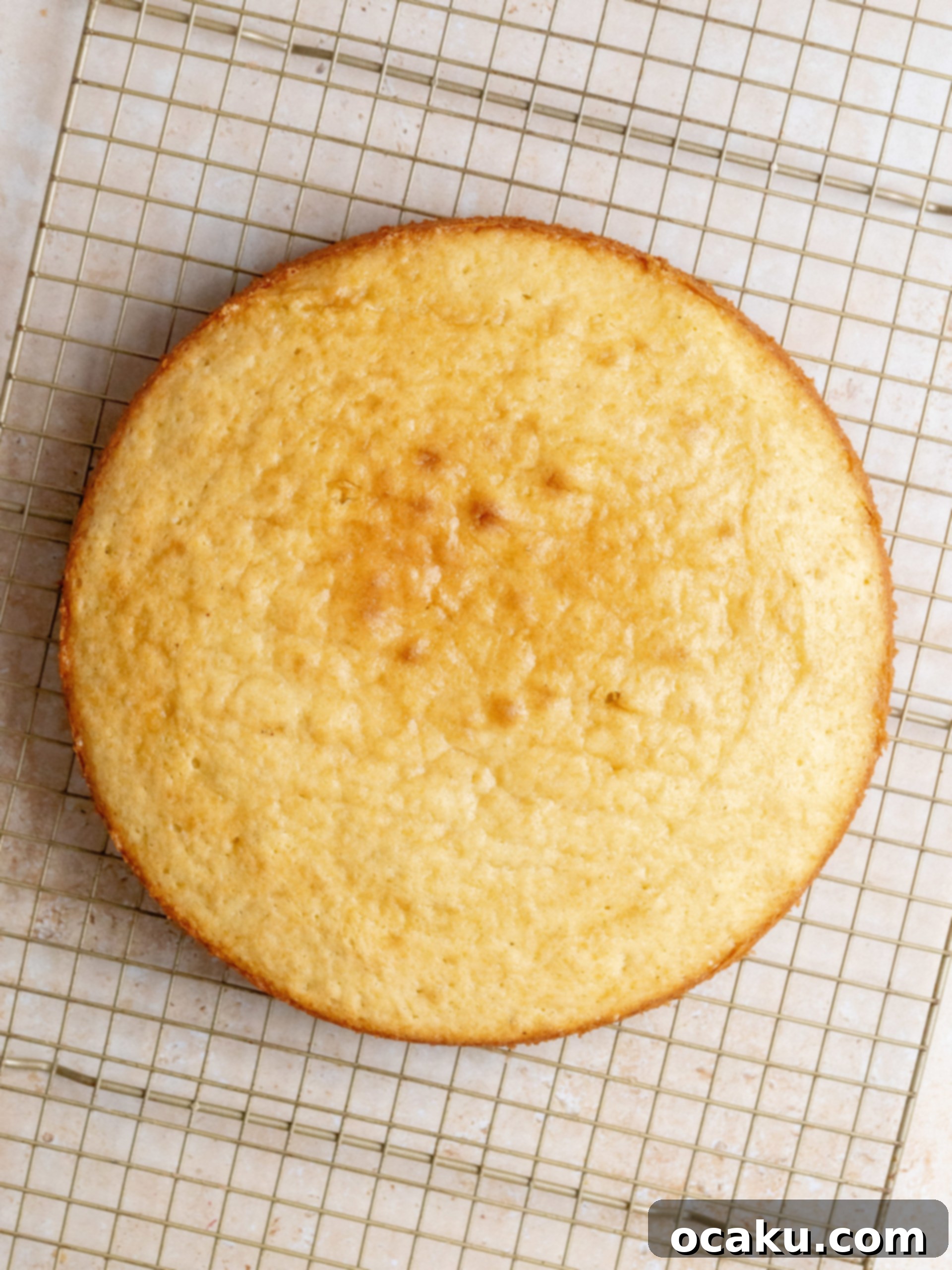 Spreading mascarpone cream on vanilla cake