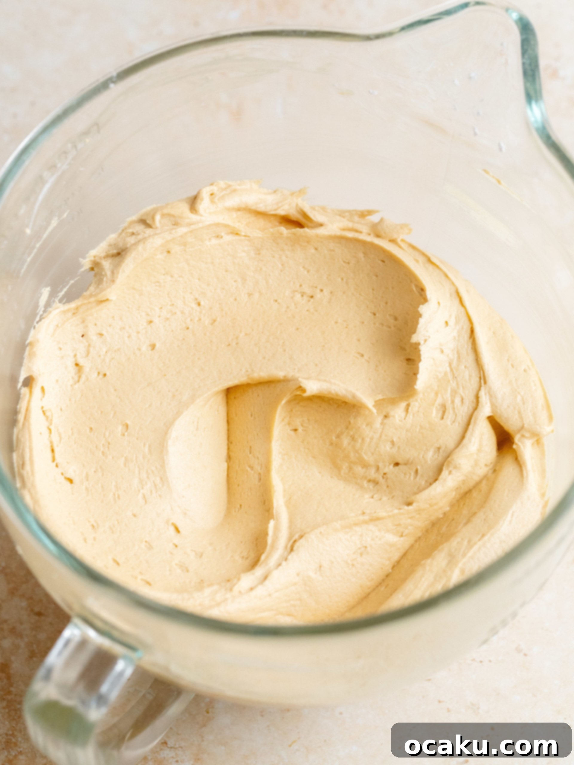 Close-up of the assembled peanut butter chocolate cake before final decoration.