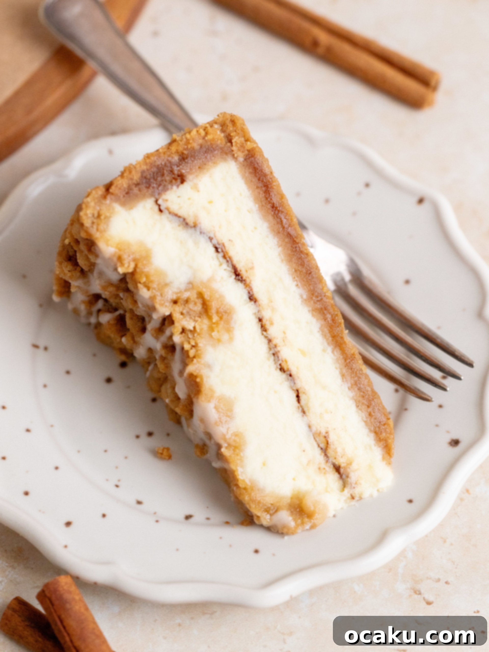 Full Coffee Cake Cheesecake on a cooling rack, ready to be served or stored