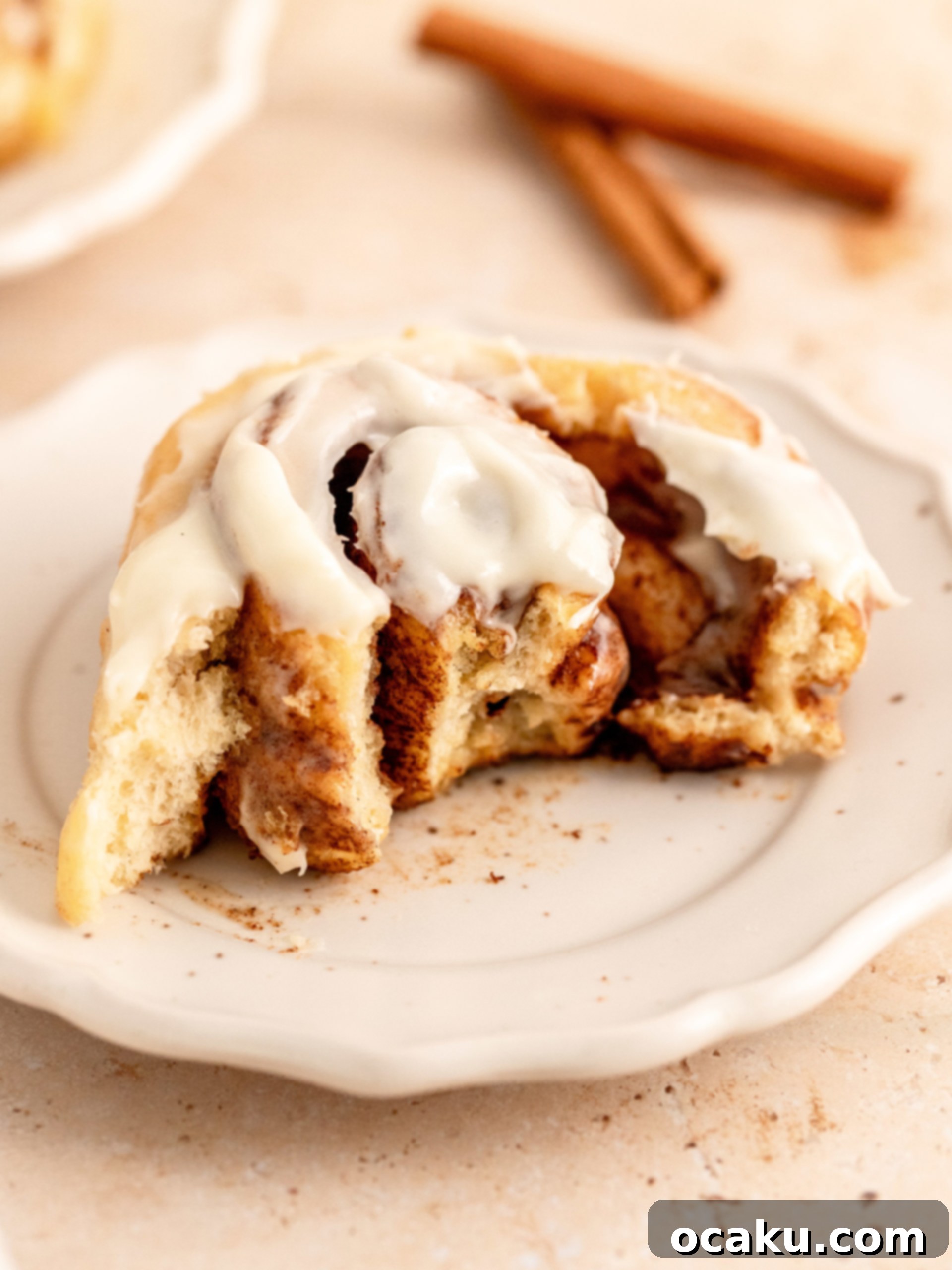 Thanksgiving Sweet Endings 12 Small Batch Cinnamon Rolls with cream cheese frosting.