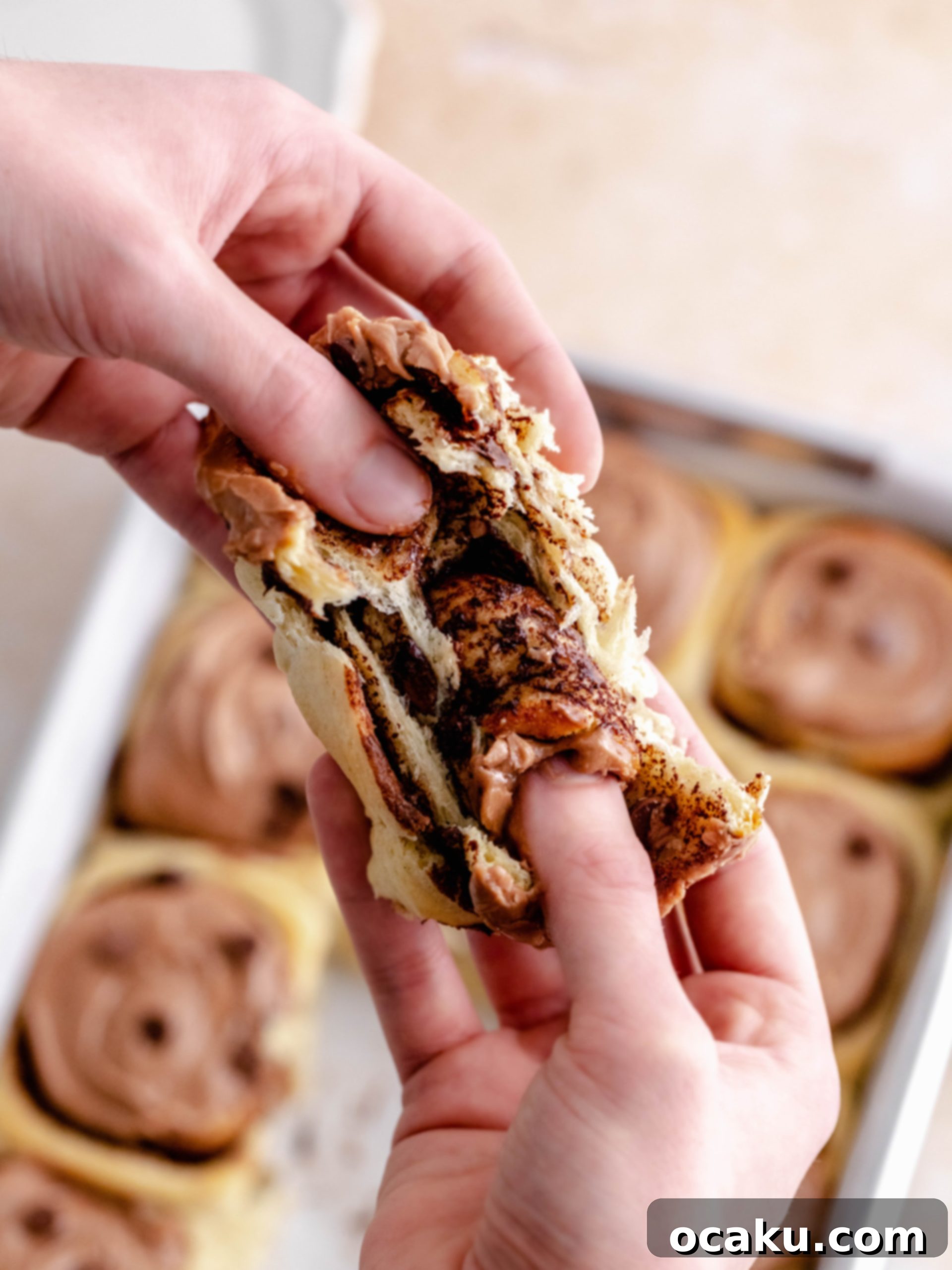 Decadent Nutella Swirls 4 Close-up of dough being mixed in a stand mixer, demonstrating the ideal consistency for the Nutella rolls.