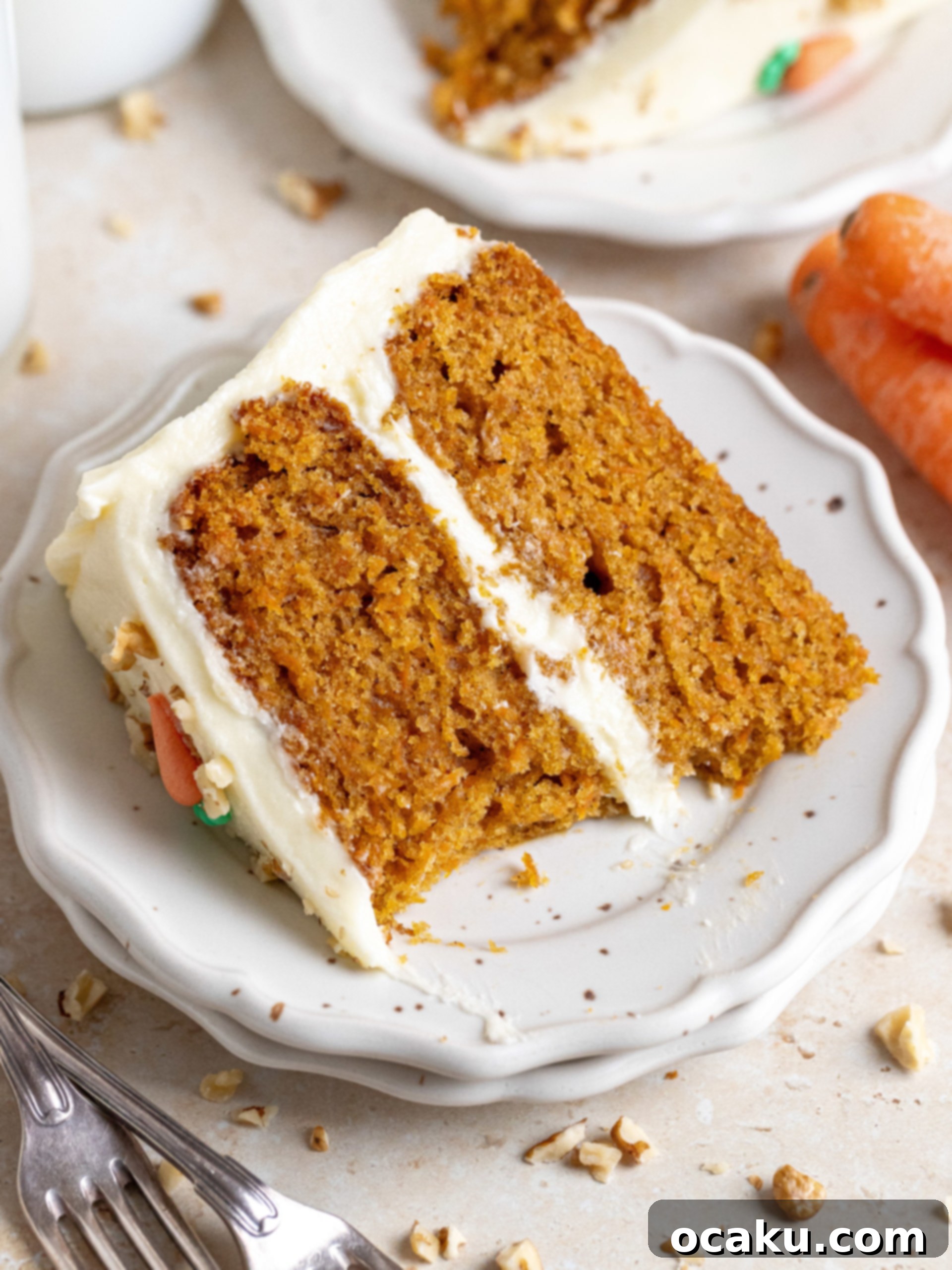 Beautifully frosted Classic Carrot Cake