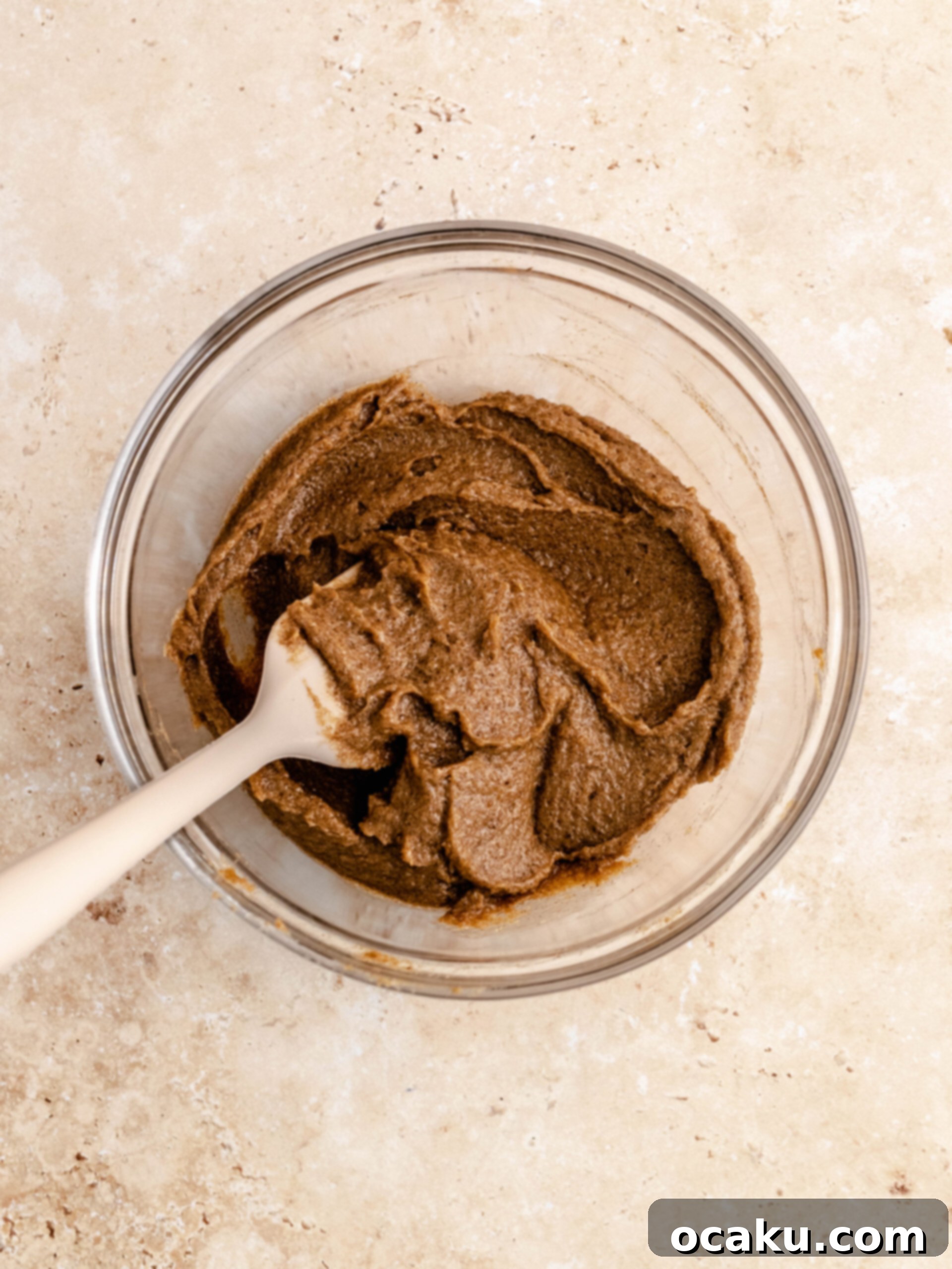 Rich cinnamon brown sugar filling in a small bowl, ready for spreading.