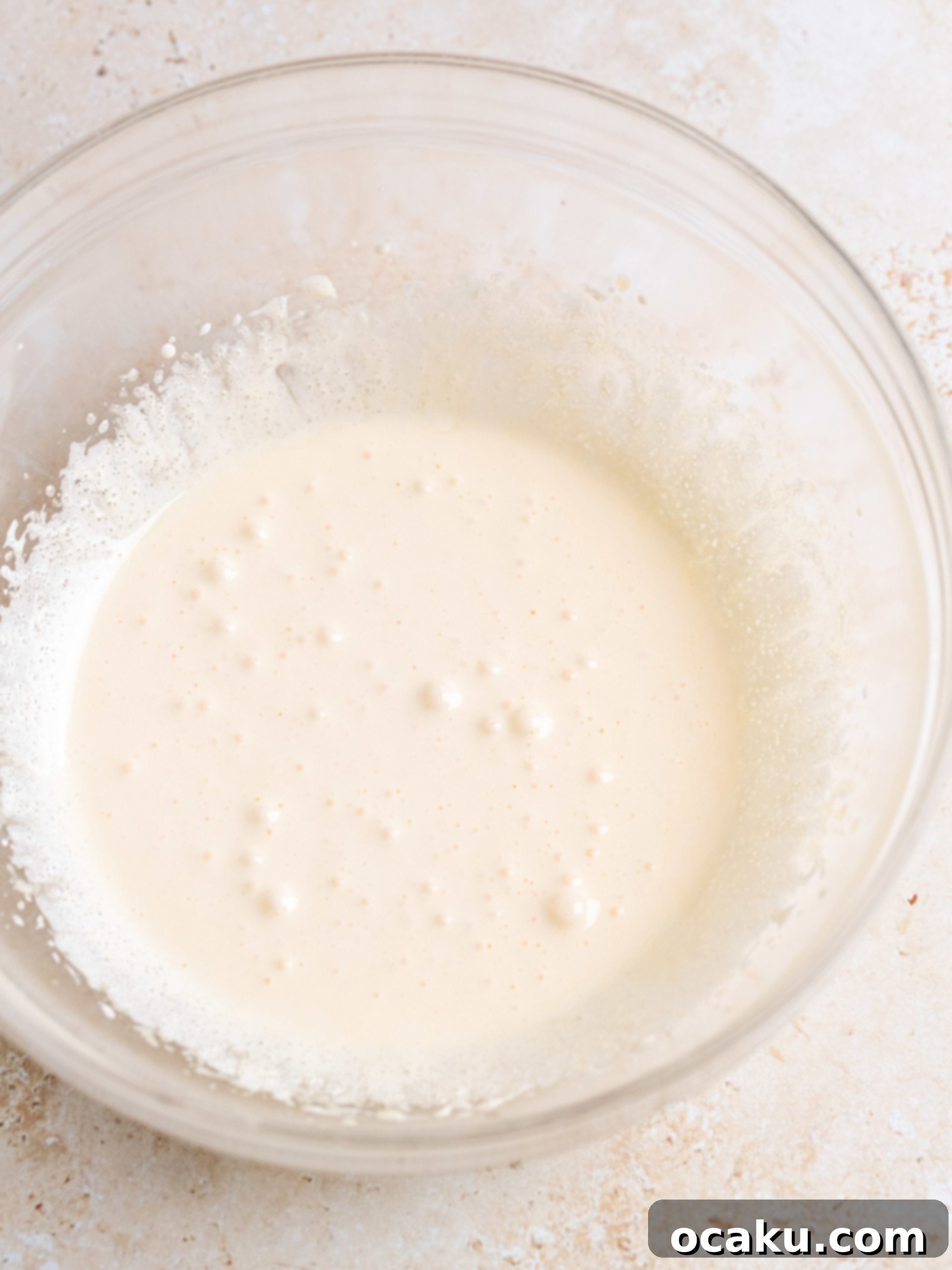 Gelatin blooming in cold water.