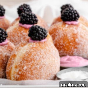 Blackberry Cheesecake Donuts ready to eat