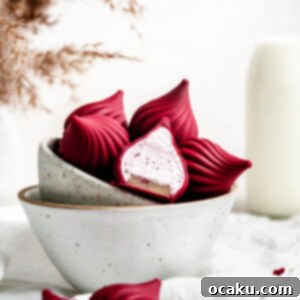 Close-up of a raspberry cream puff