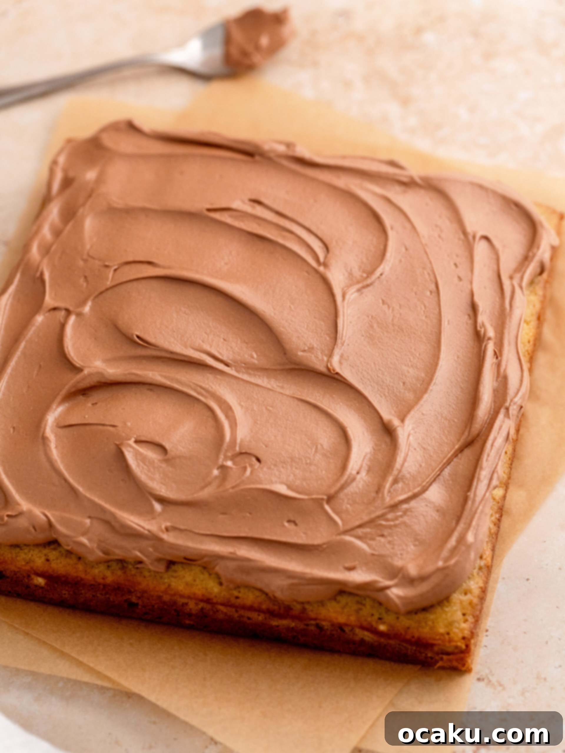 Moist Banana Sponge Cake with Dark Chocolate Buttercream