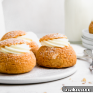 Choux au Craquelin buns ready for filling