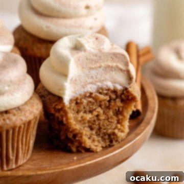 Decadent Cinnamon Cupcakes 13 Freshly baked cinnamon cupcakes with swirled vanilla and cinnamon buttercream.