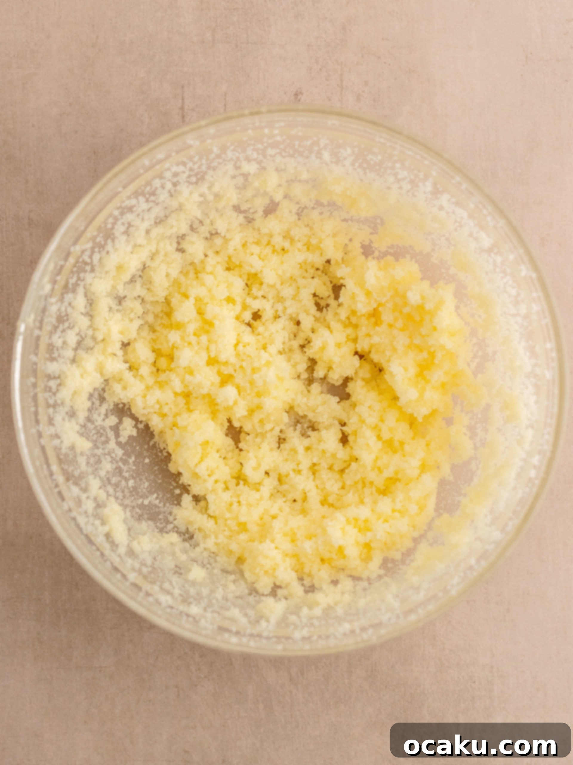 Step-by-step image of mixing cupcake batter