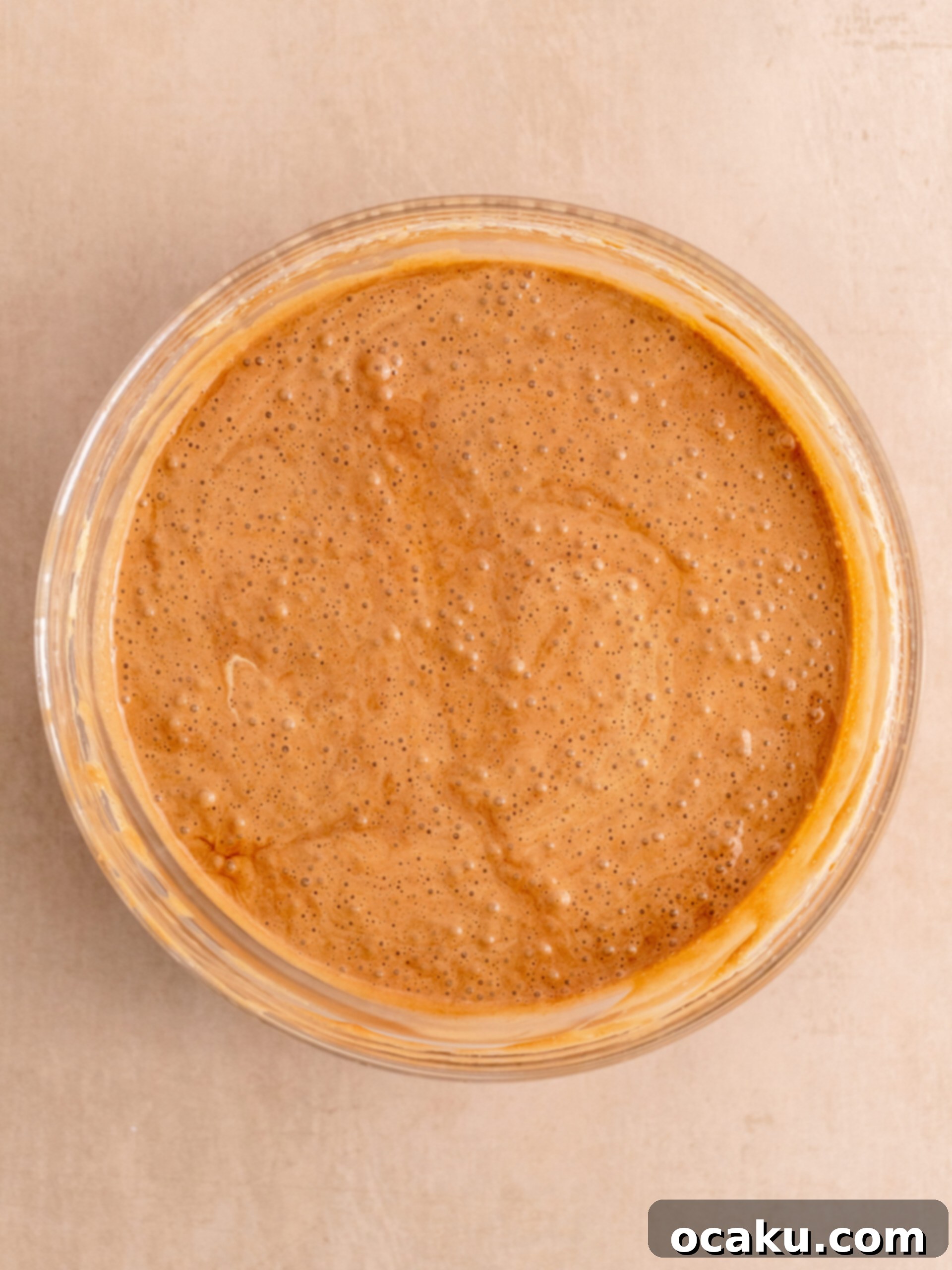 Step 3: Carefully add the melted browned butter and chocolate mixture to the whipped eggs and sugar. Mix until just combined.