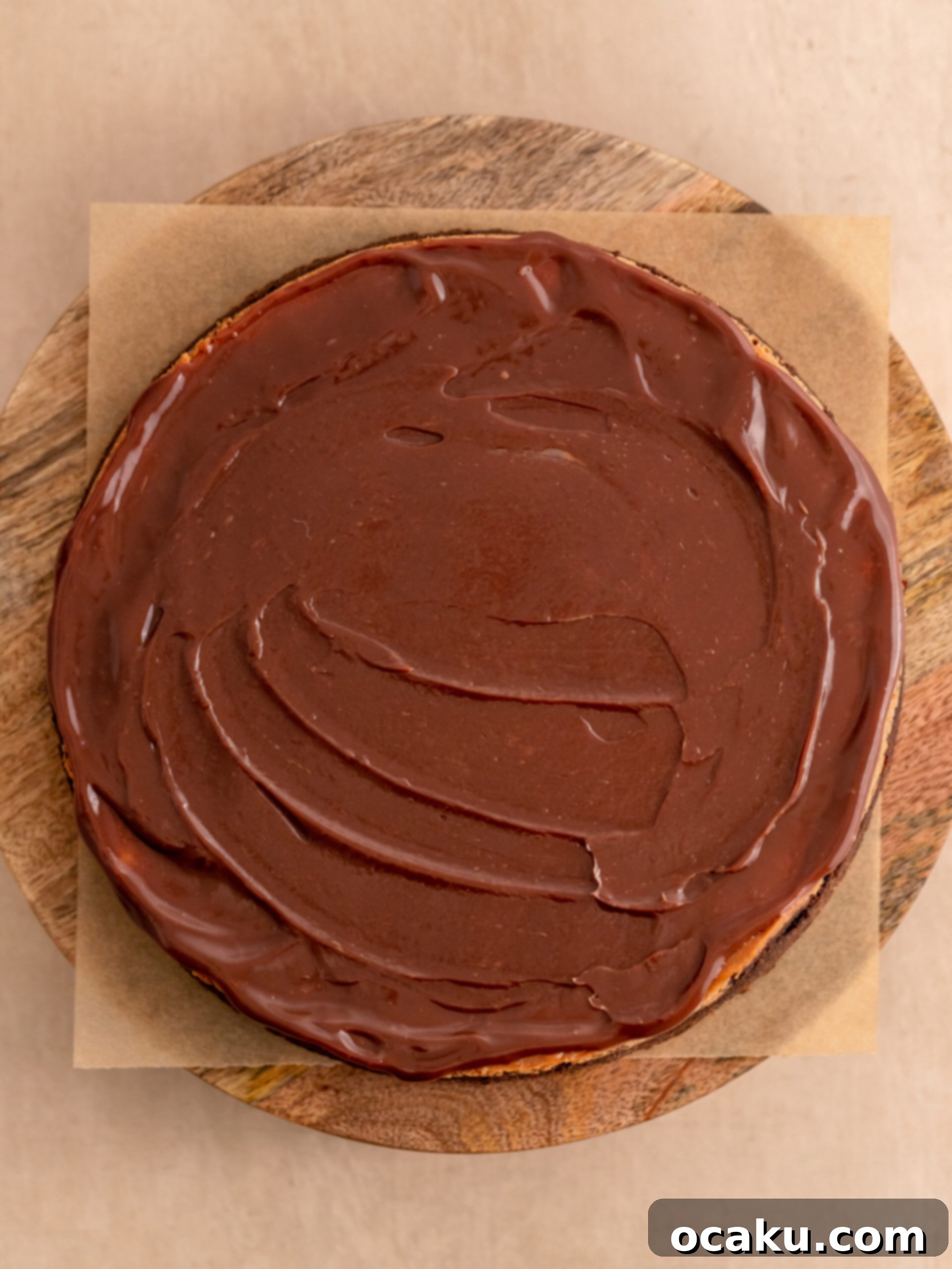 Decadent Chocolate Orange Cheesecake 8 Candied orange slices drying on a wire rack.