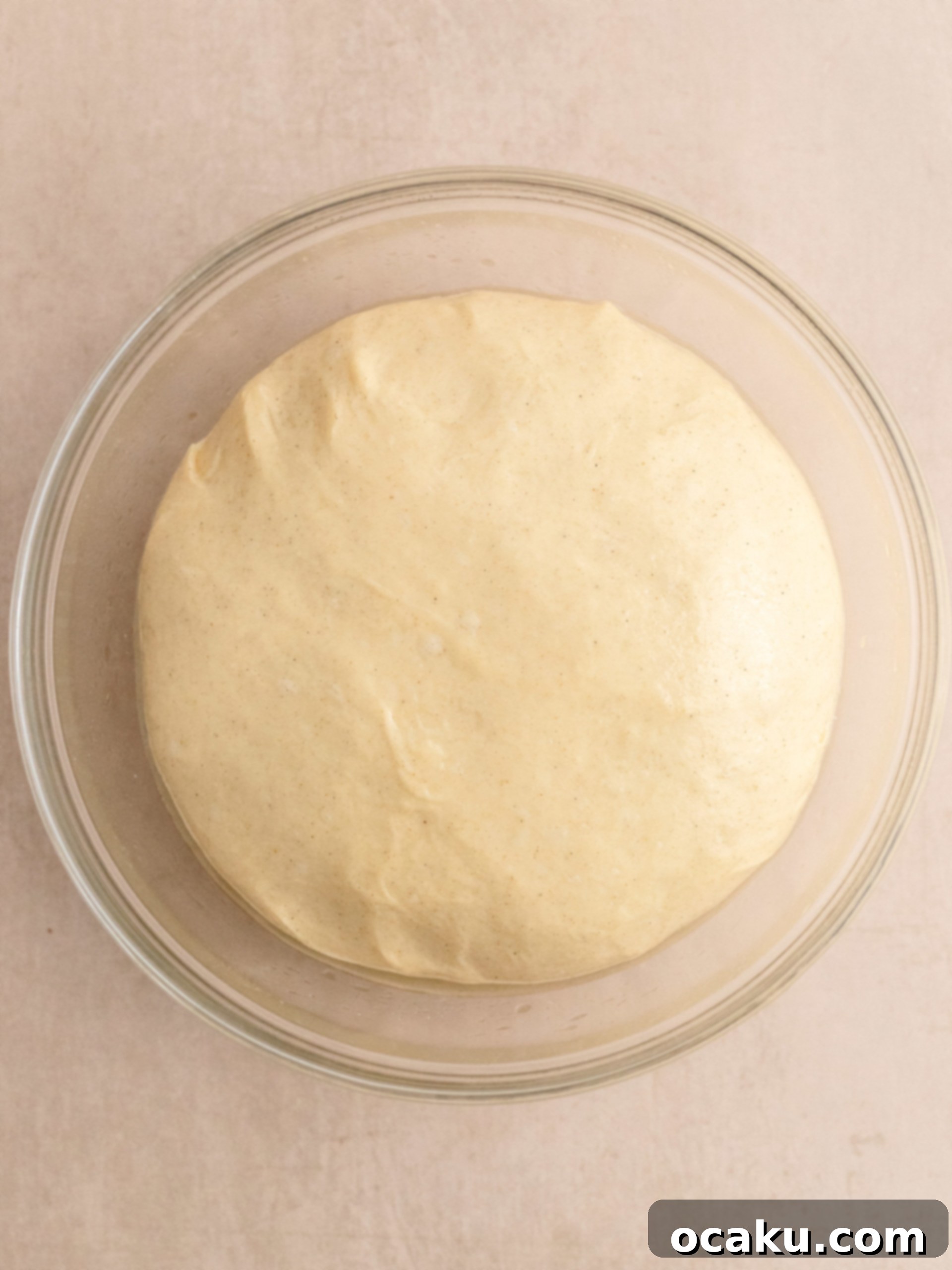 Perfectly Sized Cinnamon Rolls 7 Cinnamon rolls cut into individual spirals on a lightly floured surface.