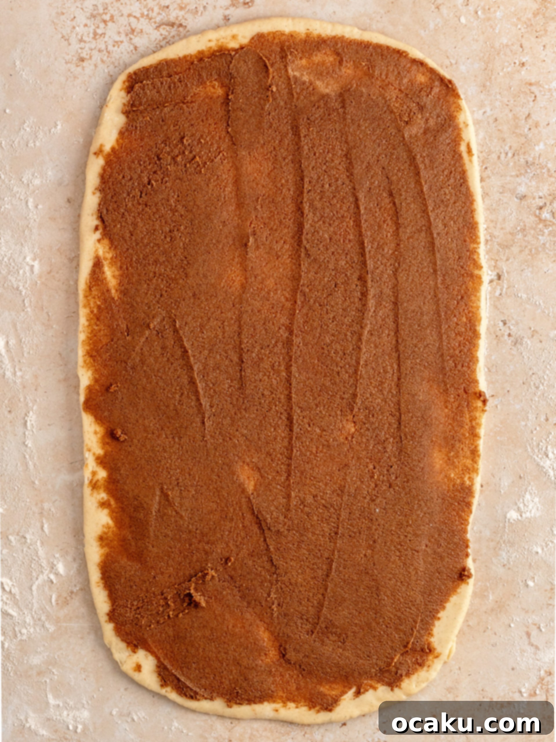 Perfectly Sized Cinnamon Rolls 8 Cinnamon rolls arranged in a baking dish, ready for their second rise.