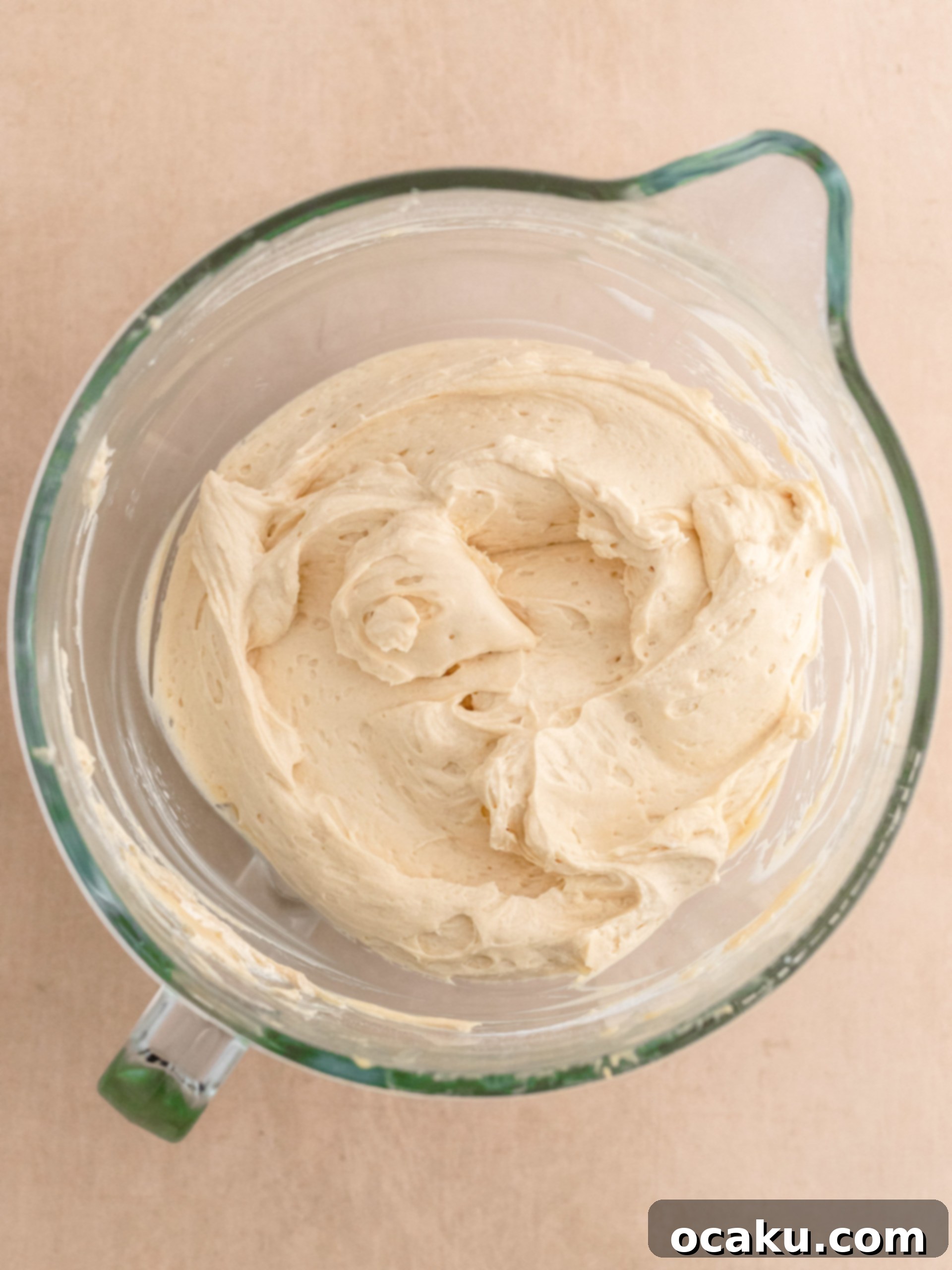 Caramelized Biscuit Cheesecake 8 Smoothing out the Biscoff cheesecake filling