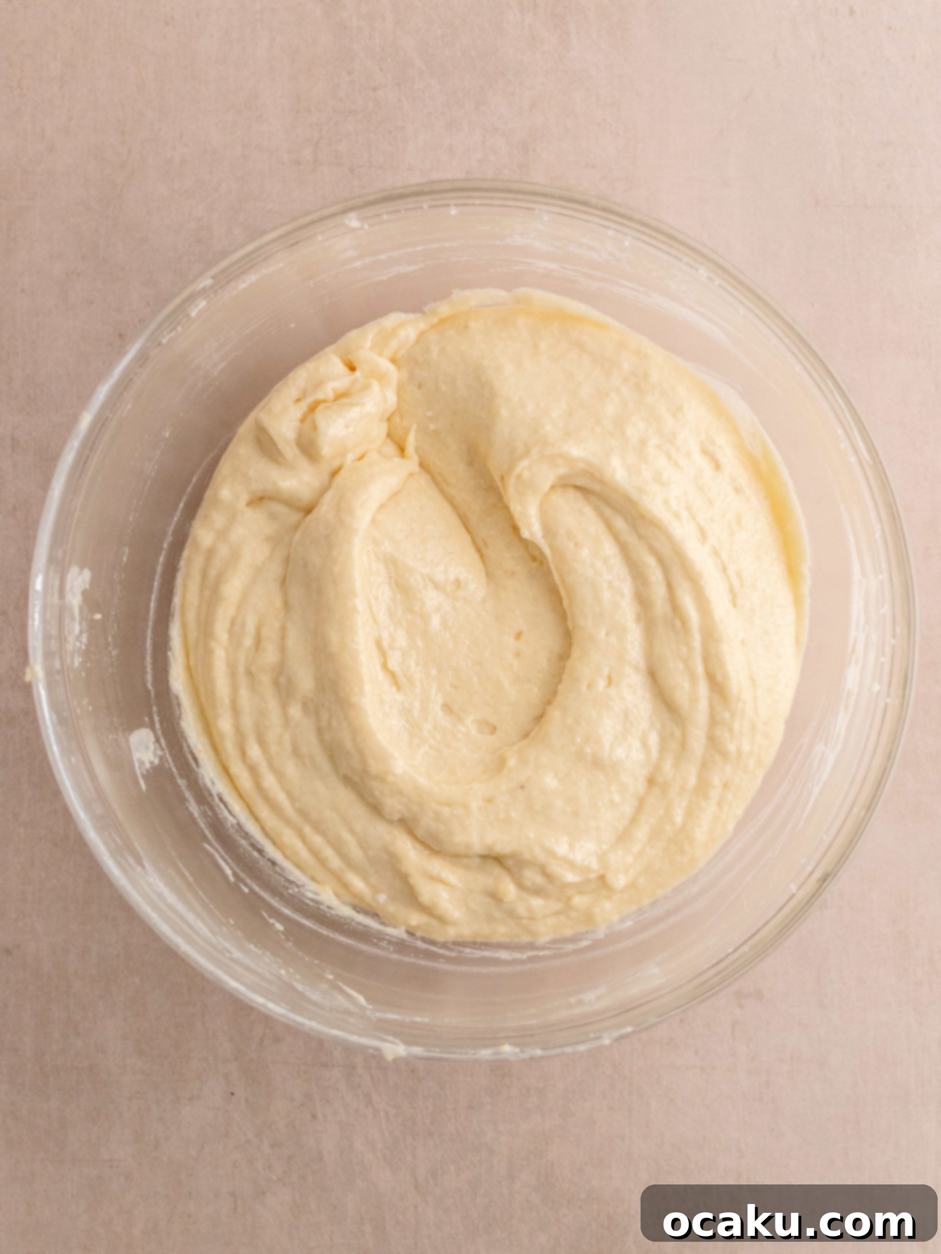 Delicious Almond Raspberry Cake 6 Almond Raspberry Cake batter poured into a baking pan