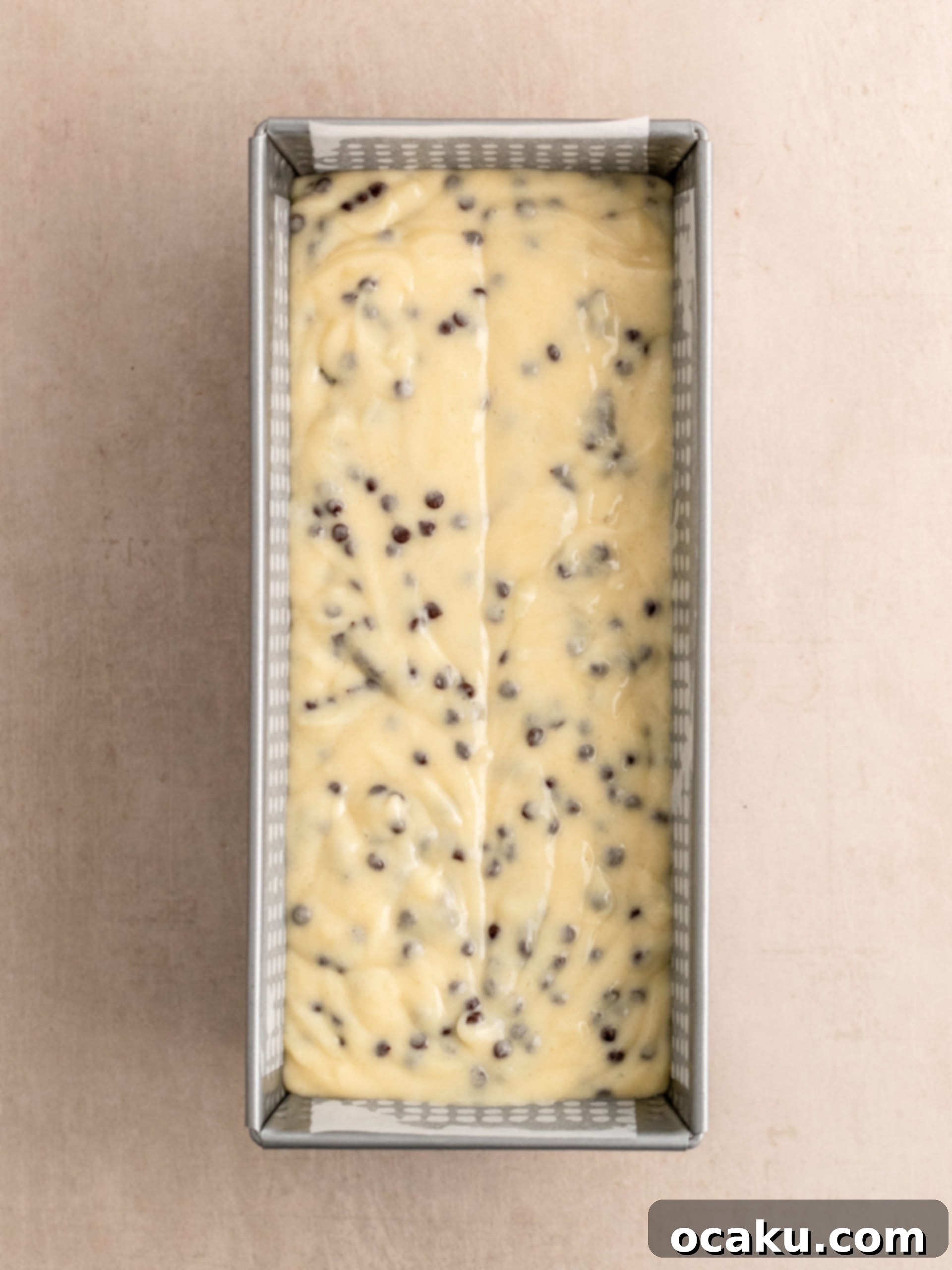 Mini chocolate chips tossed in flour.