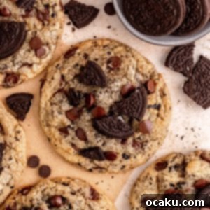 Delicious homemade Oreo Chocolate Chip Cookies