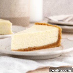 Decadent Vanilla Cheesecake 9 Homemade vanilla bean cheesecake slice