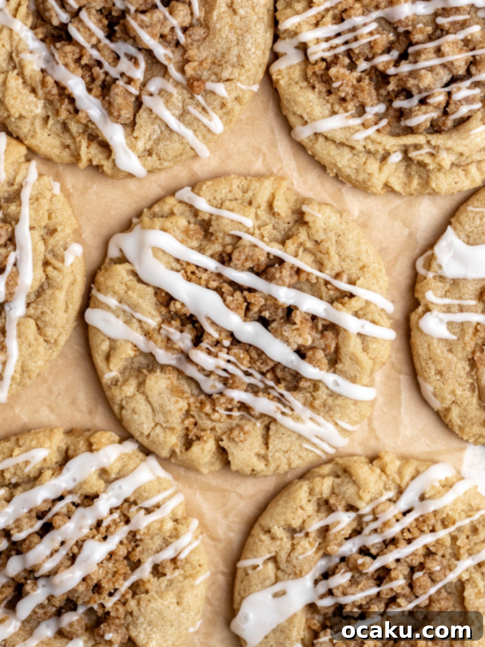 Streusel Coffee Cake Cookies 10 A plate of Coffee Cake Cookies, ready for serving