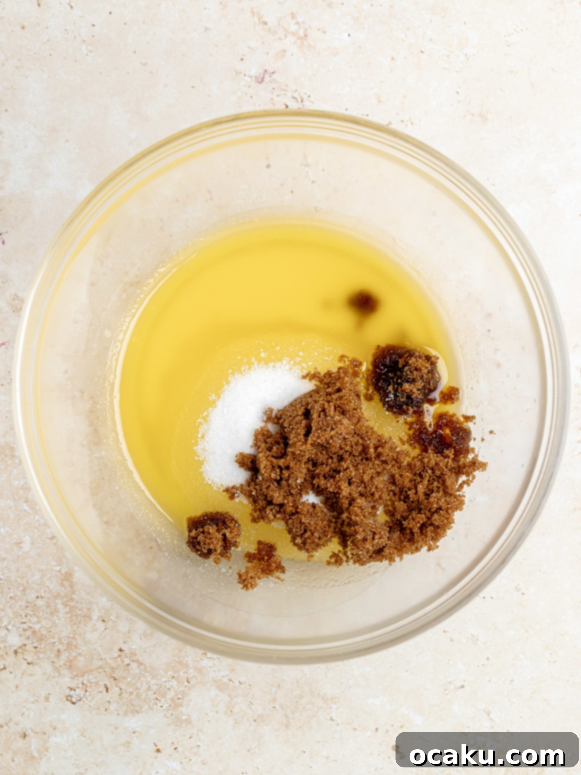 Streusel Coffee Cake Cookies 3 Melted butter cooling in a bowl