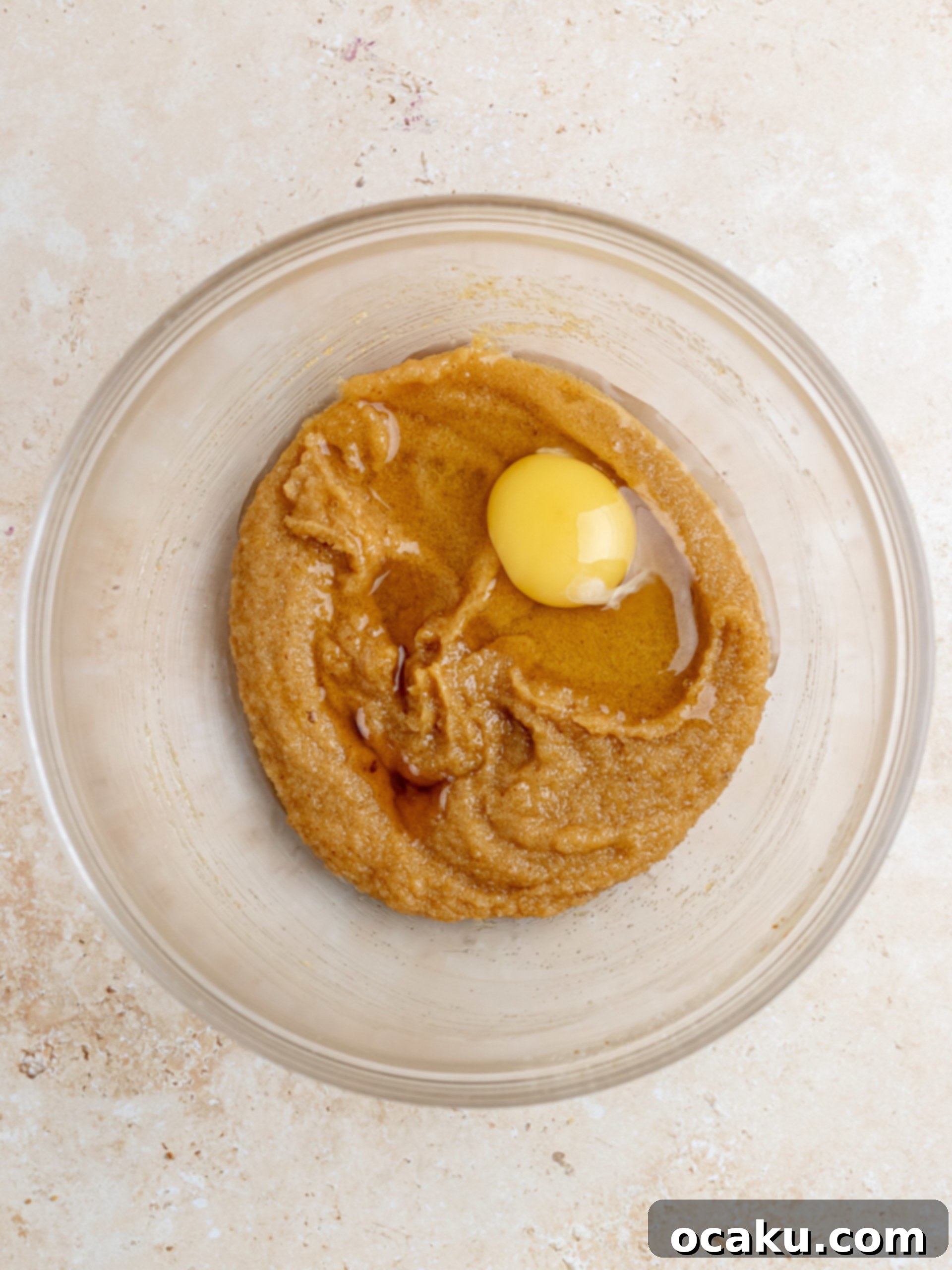 Streusel Coffee Cake Cookies 4 Granulated sugar and brown sugar added to cooled butter