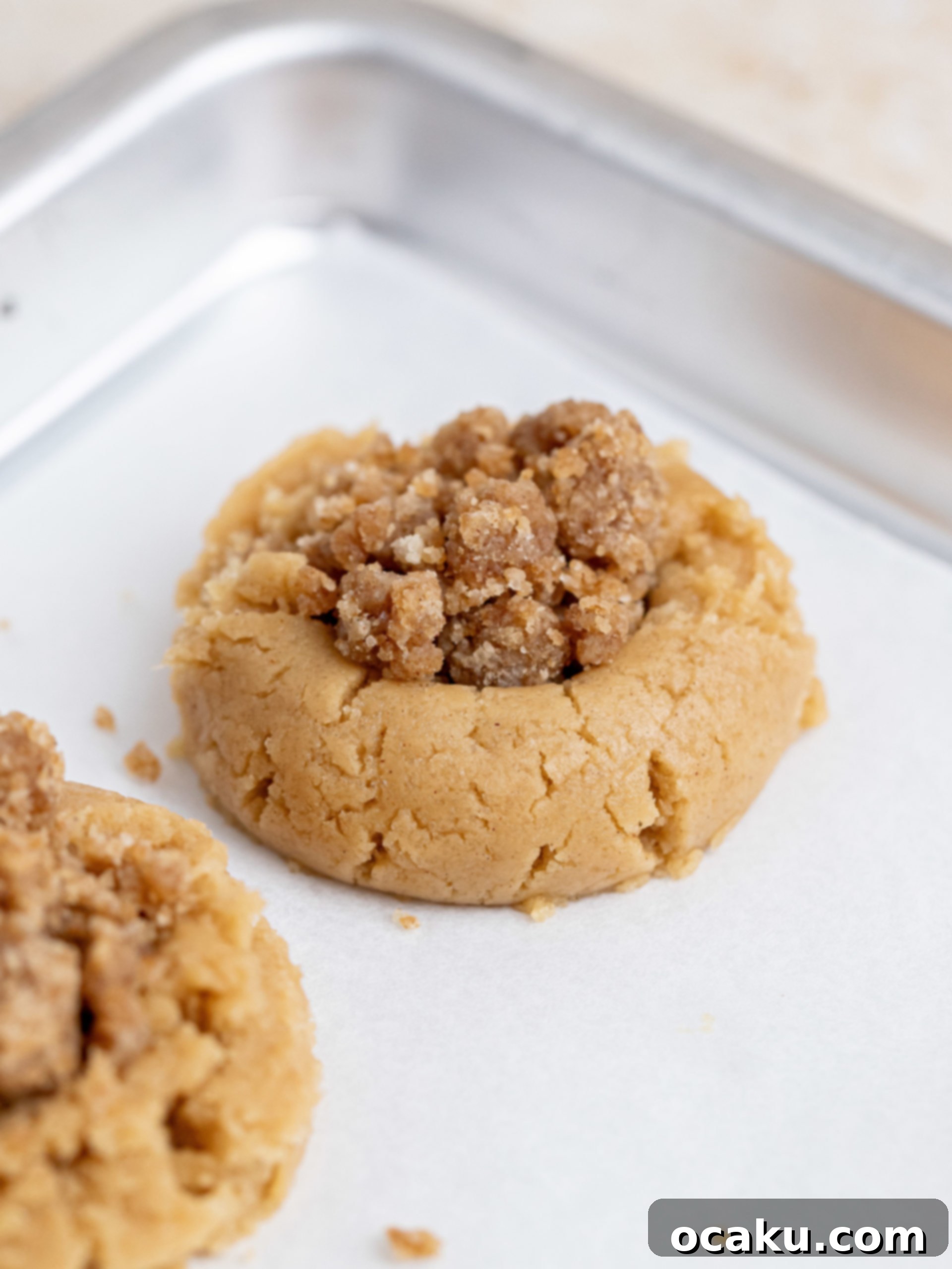 Streusel Coffee Cake Cookies 8 Freshly glazed Coffee Cake Cookies cooling on a wire rack