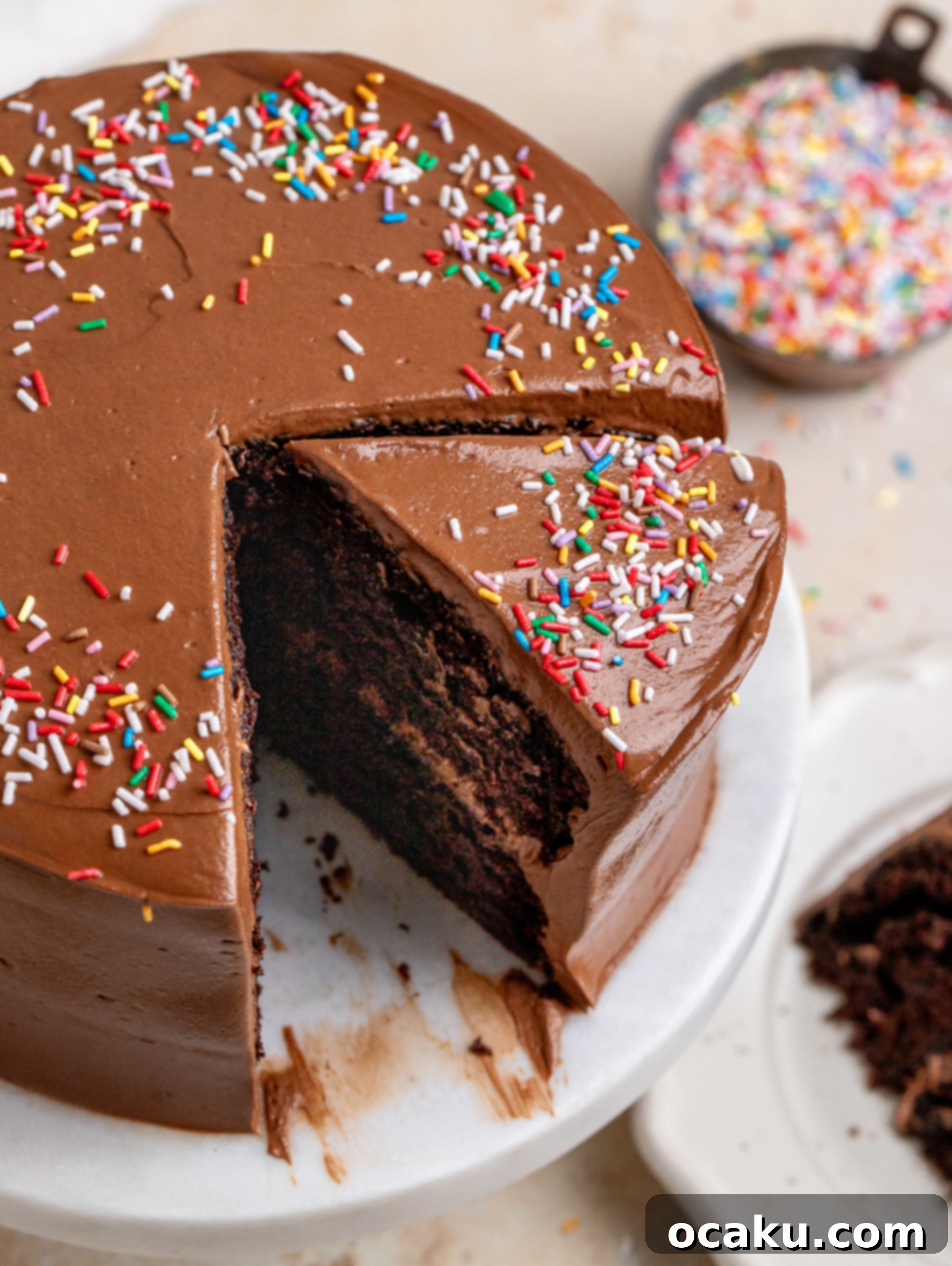 Two 6-inch mini chocolate cake layers cooling on a wire rack, showing their moist texture and even bake.