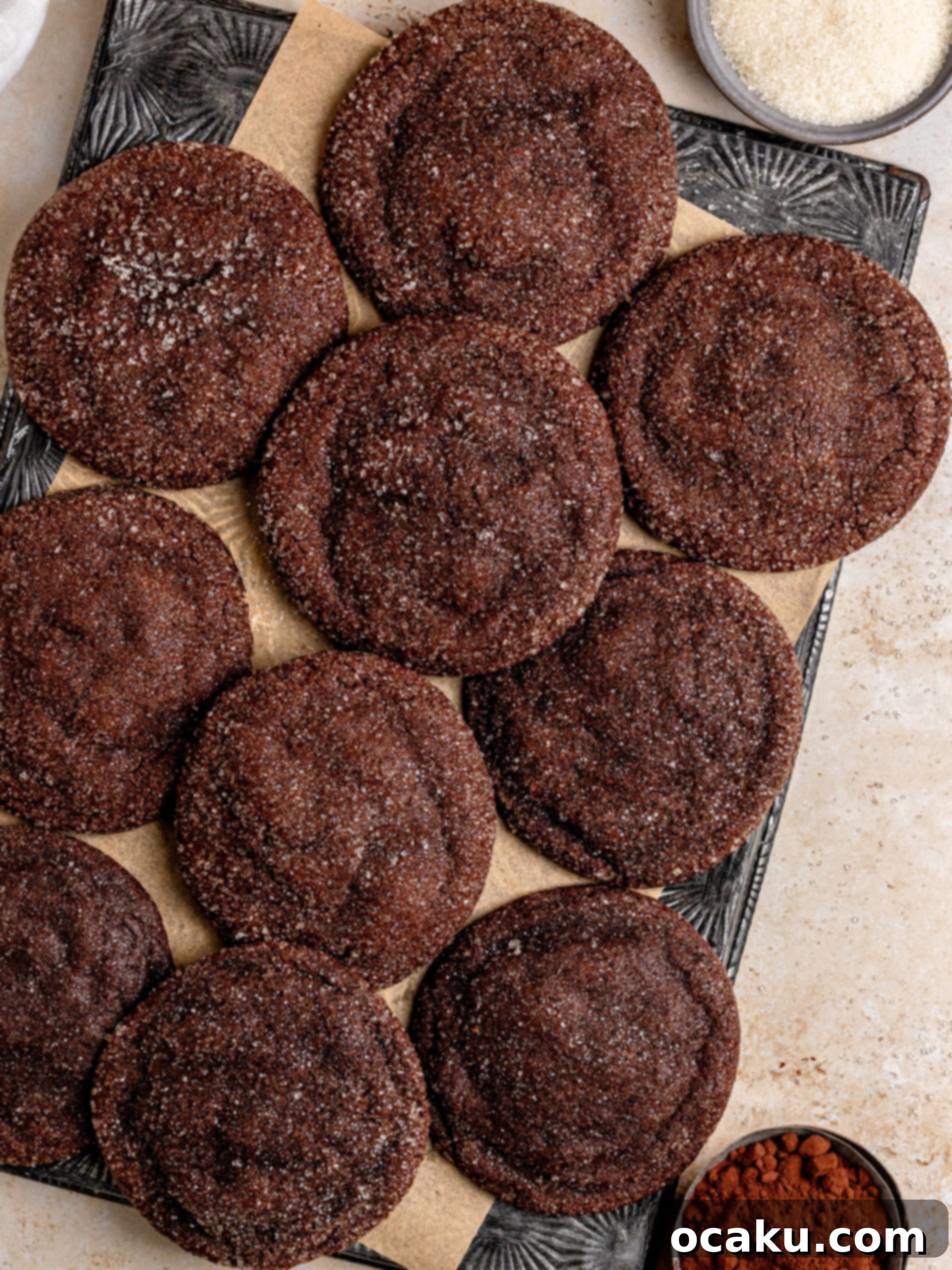 A freshly baked Nutella Stuffed Cookie, cut in half to reveal the warm, gooey Nutella center.