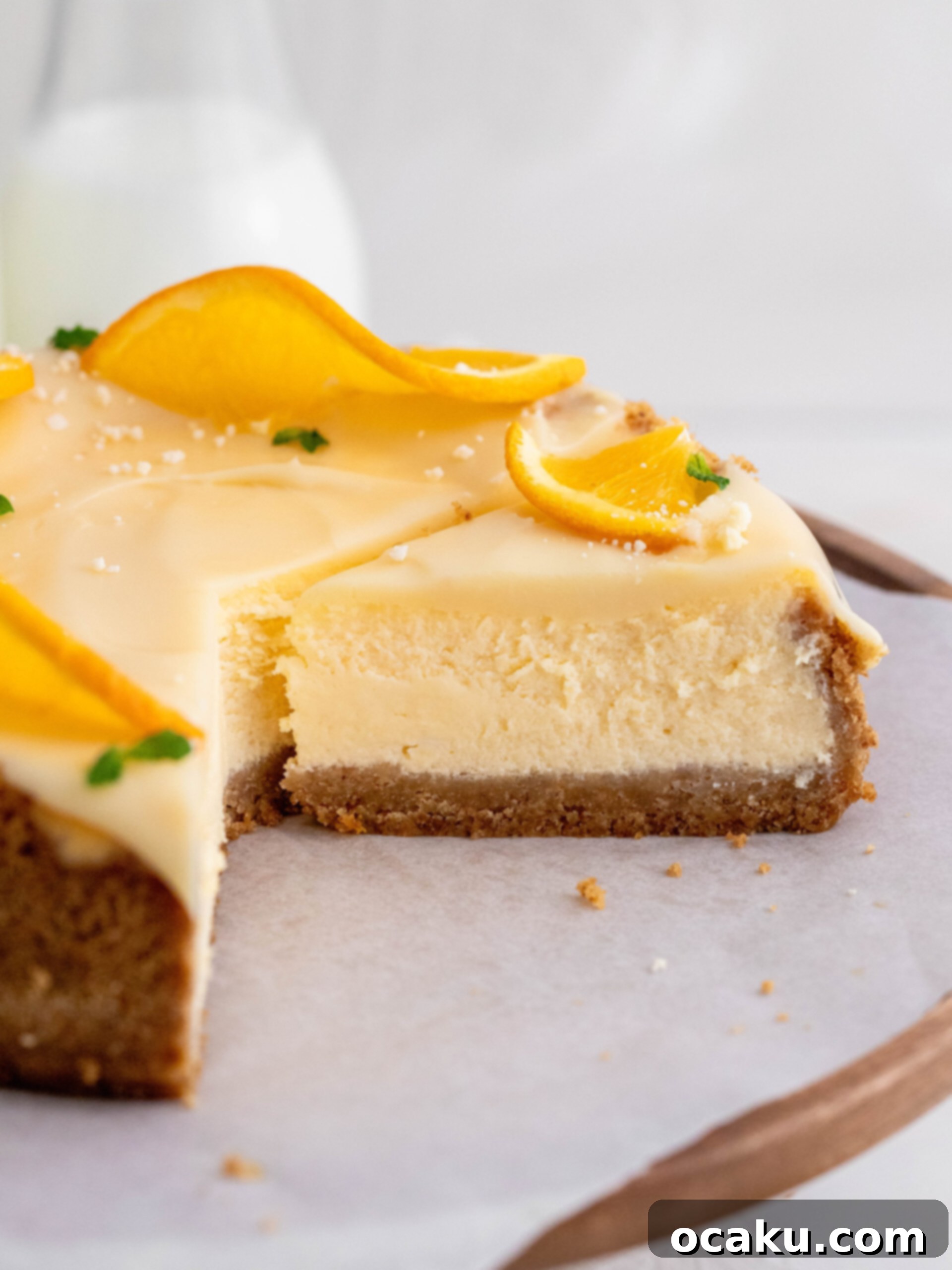 Spritz Sunset Cheesecake 2 Ingredients for Aperol Spritz Cheesecake laid out on a table.