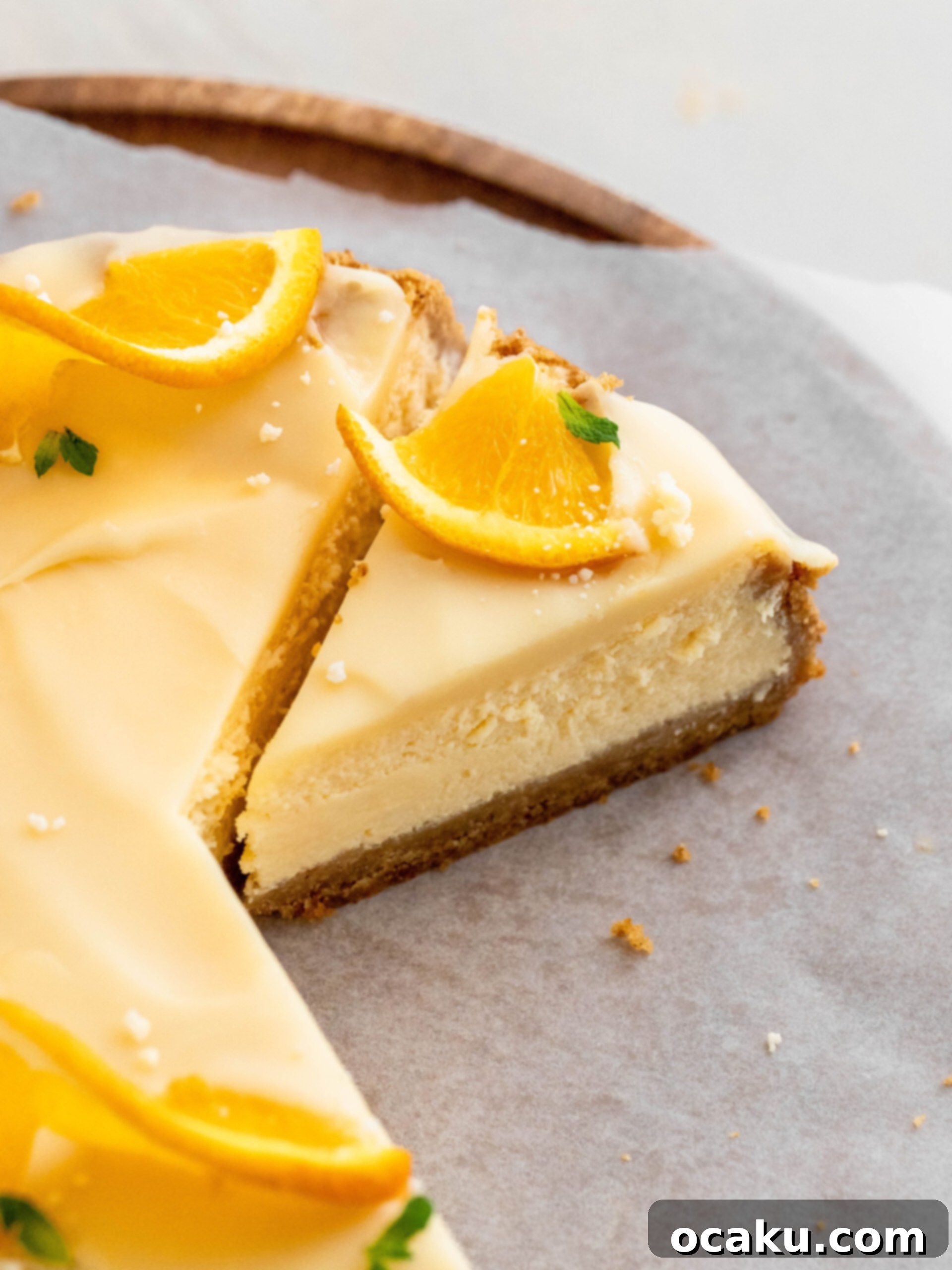 Spritz Sunset Cheesecake 4 A perfectly baked orange cookie crust in a springform pan.